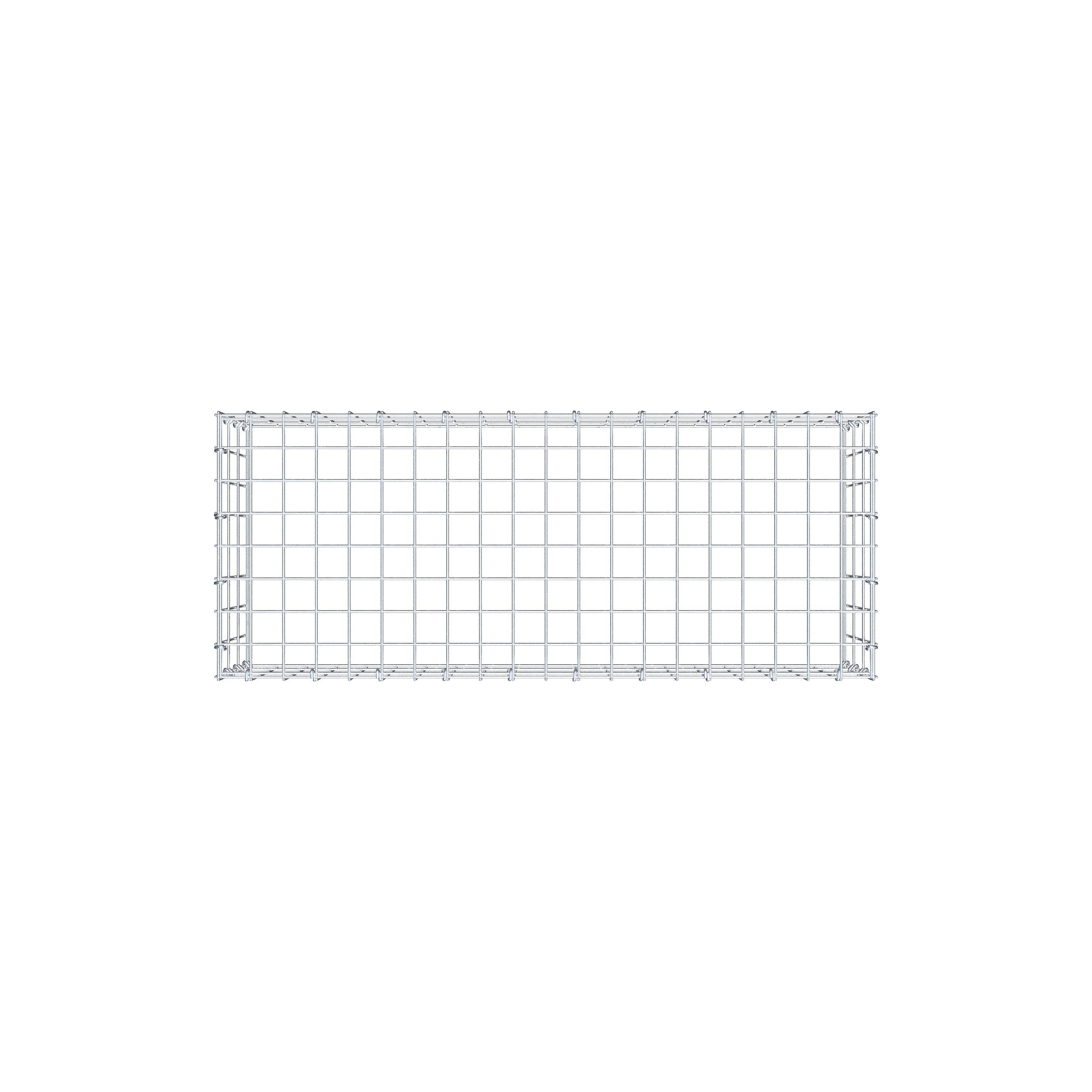 Gabion monté type 3 100 cm x 30 cm x 40 cm (L x H x P), maillage 5 cm x 10 cm, anneau en C