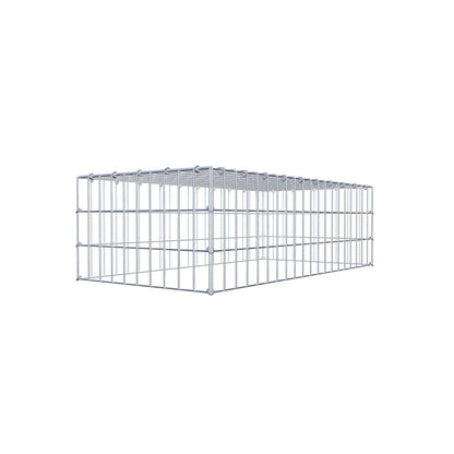 Typ 3 påbyggnadsgabion 100 cm x 30 cm x 50 cm (L x H x D), maskstorlek 5 cm x 10 cm, C-ring