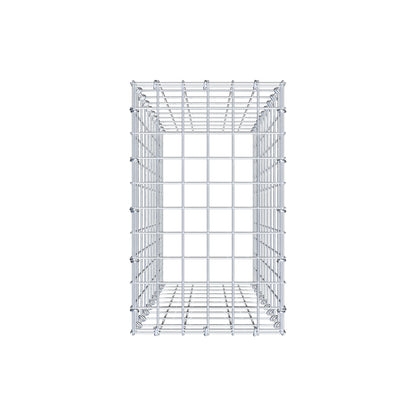 Typ 3 påbyggnadsgabion 100 cm x 30 cm x 50 cm (L x H x D), maskstorlek 5 cm x 10 cm, C-ring