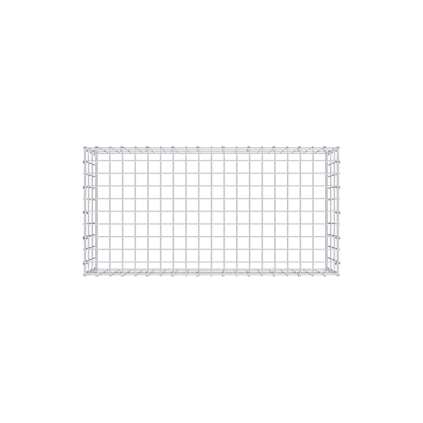 Typ 3 påbyggnadsgabion 100 cm x 30 cm x 50 cm (L x H x D), maskstorlek 5 cm x 10 cm, C-ring