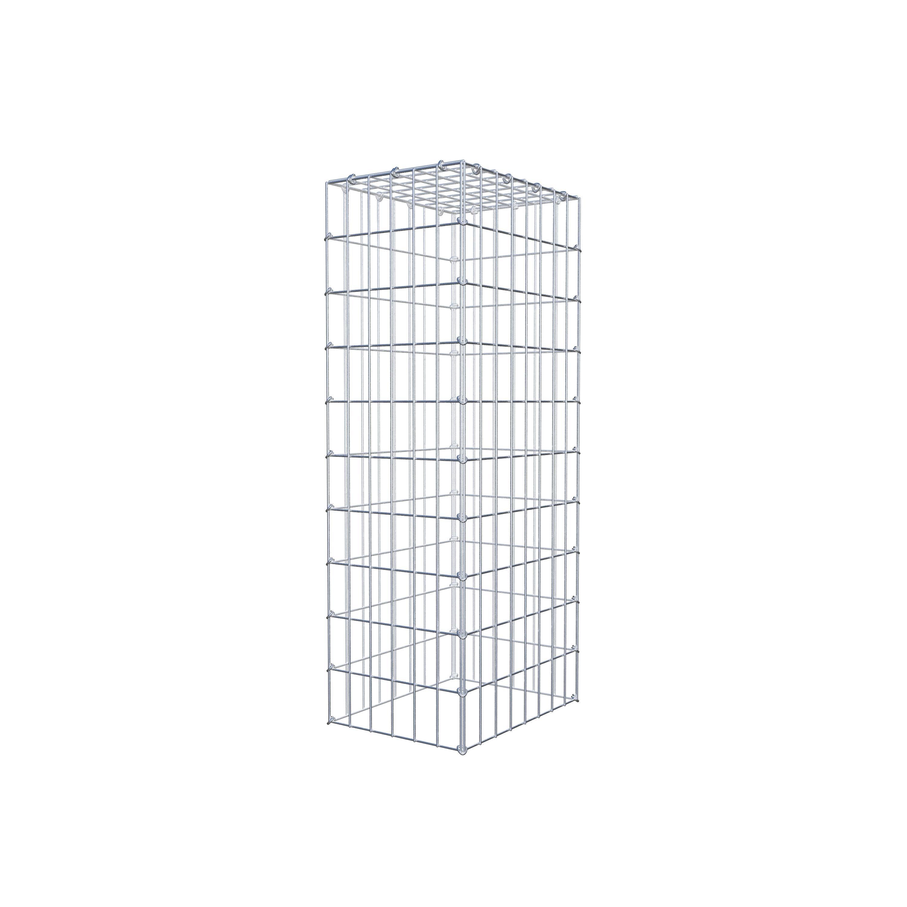 Gabion monté type 3 100 cm x 40 cm x 30 cm (L x H x P), maillage 5 cm x 10 cm, anneau en C