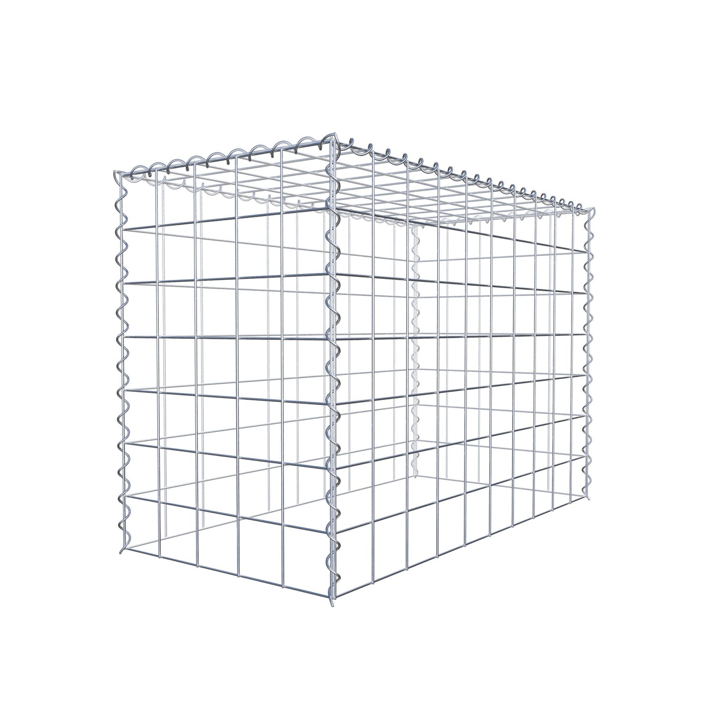 Gabion rapporté type 3 100 cm x 70 cm x 50 cm (L x H x P), mailles 10 cm x 10 cm, spirale