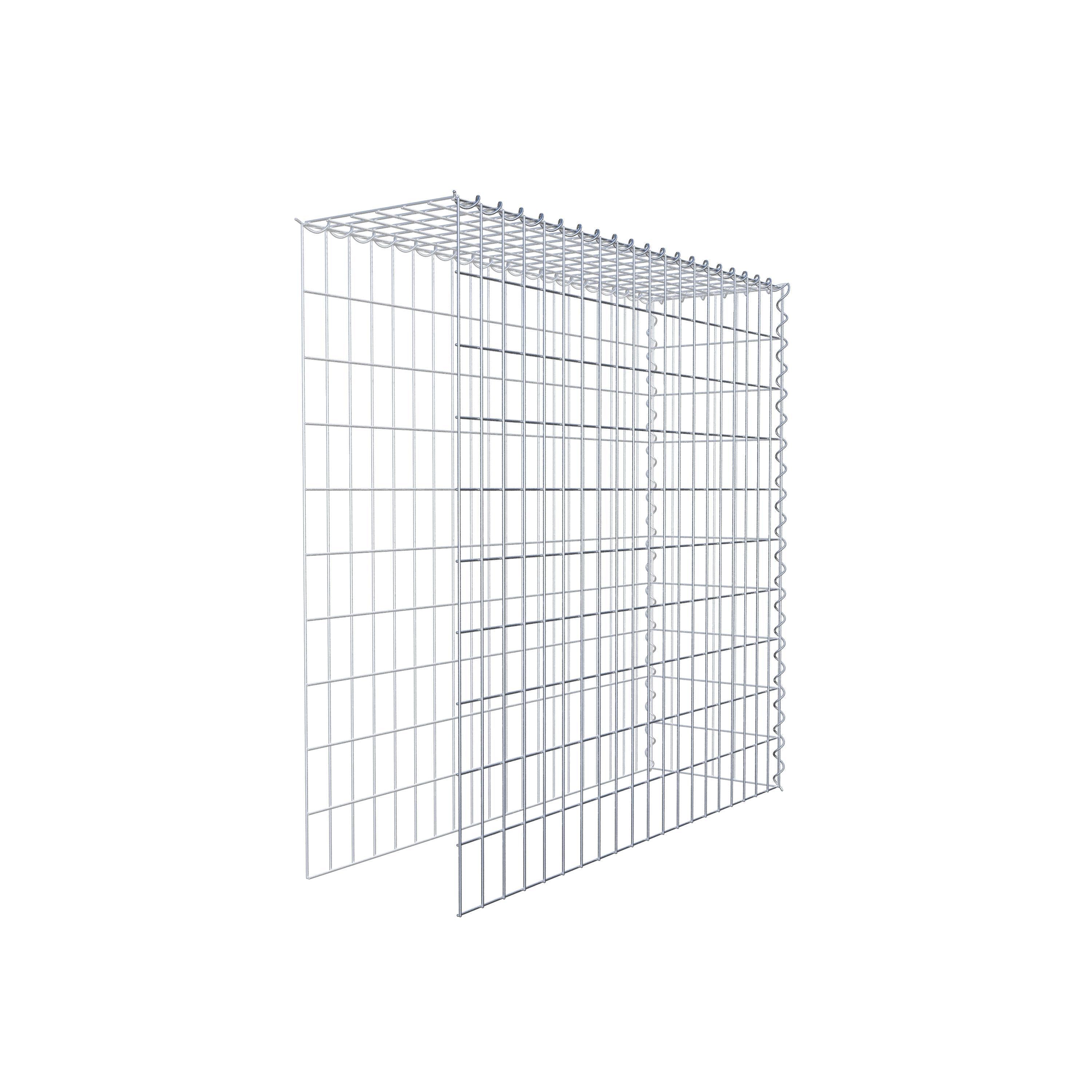 Gabion sur toile type 4 100 cm x 100 cm x 30 cm (L x H x P), maille 5 cm x 10 cm, spirale