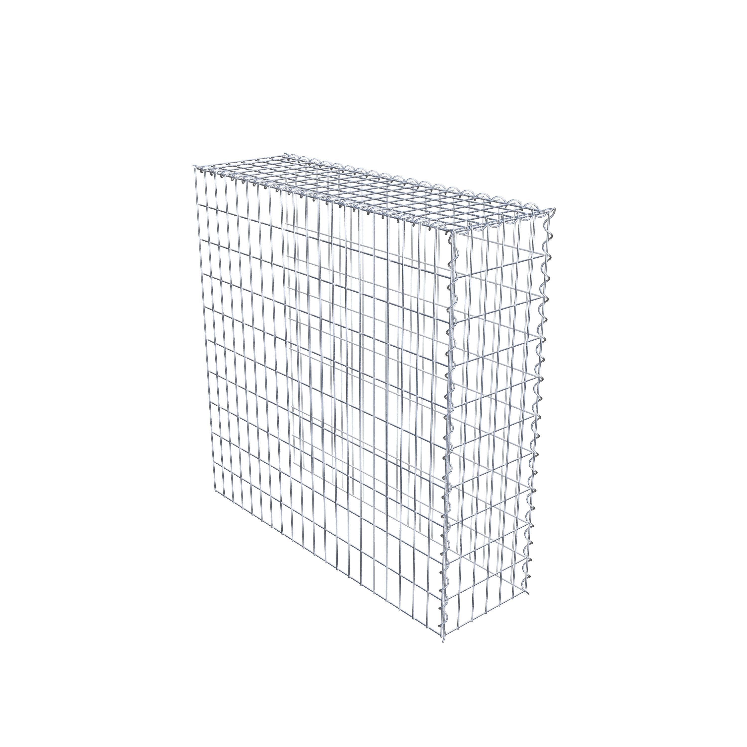 Gabion sur toile type 4 100 cm x 100 cm x 30 cm (L x H x P), maille 5 cm x 10 cm, spirale