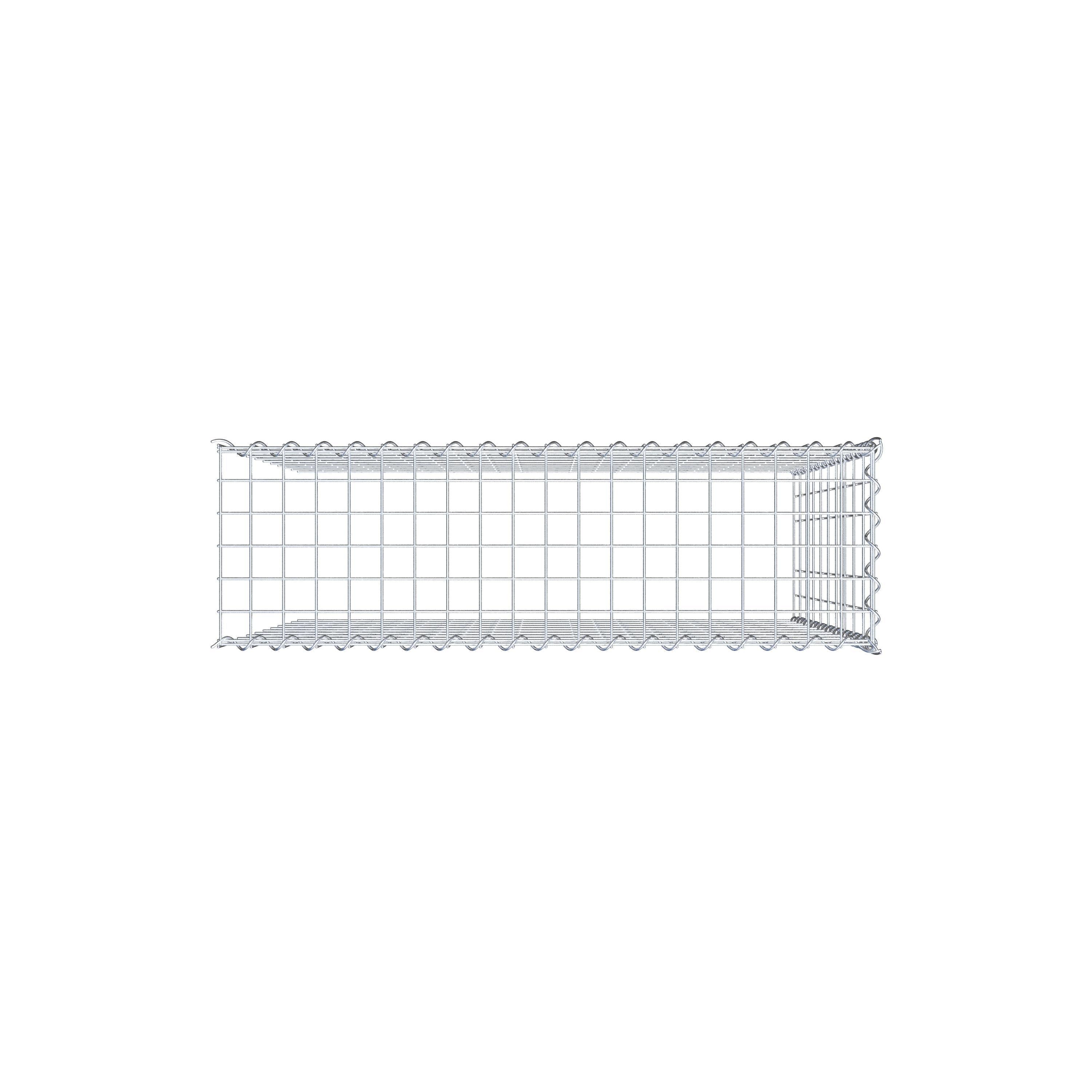 Gabion sur toile type 4 100 cm x 100 cm x 30 cm (L x H x P), maille 5 cm x 10 cm, spirale