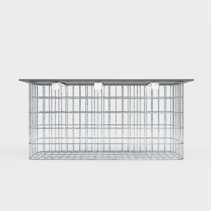 Tuinbank 102 x 50 x 32 cm MW 5 x 10 cm thermisch verzinkt, met gerecycled bovenblad in antraciet