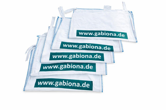 5x Big Bags 95 x 65 x 120 cm (L x D x H) - with imprint - very stable - 1,250 kg SWL