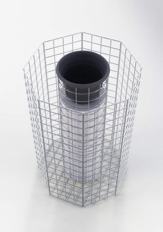 Oktagonal blomsterpelare Höjd 62 cm MW 5 x 5 cm, varmförzinkad inkl. kruka