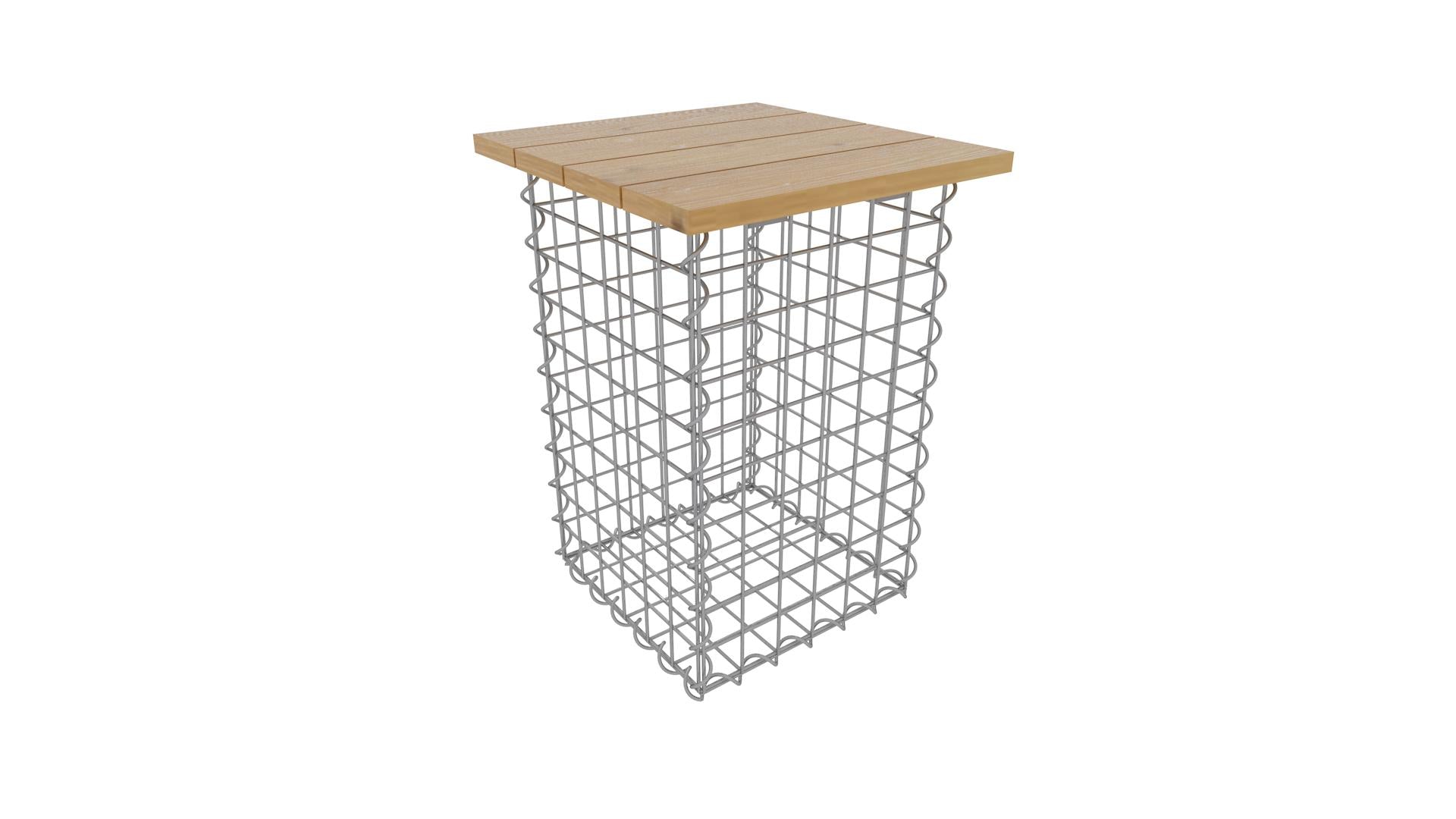 Spiralformad pall MW 5 x 5 TEAK
