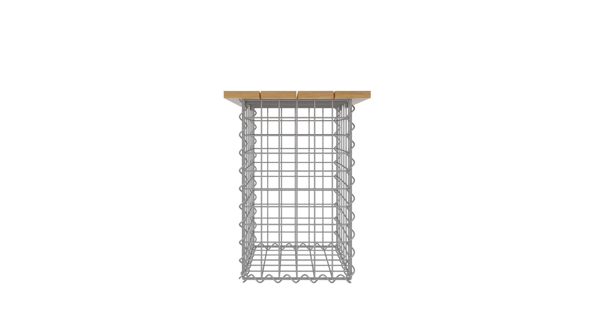 Spiralformad pall MW 5 x 5 TEAK