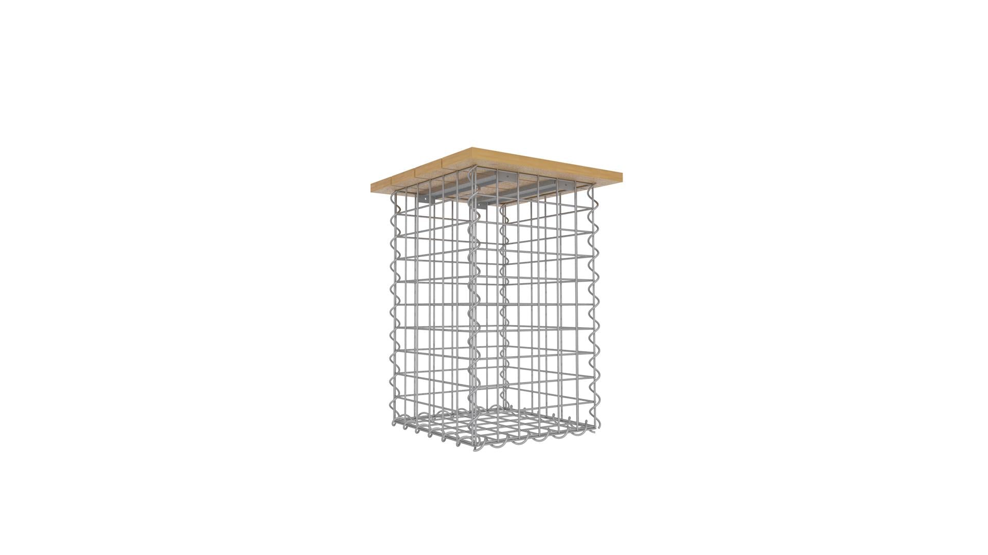 Spiralformad pall MW 5 x 5 TEAK