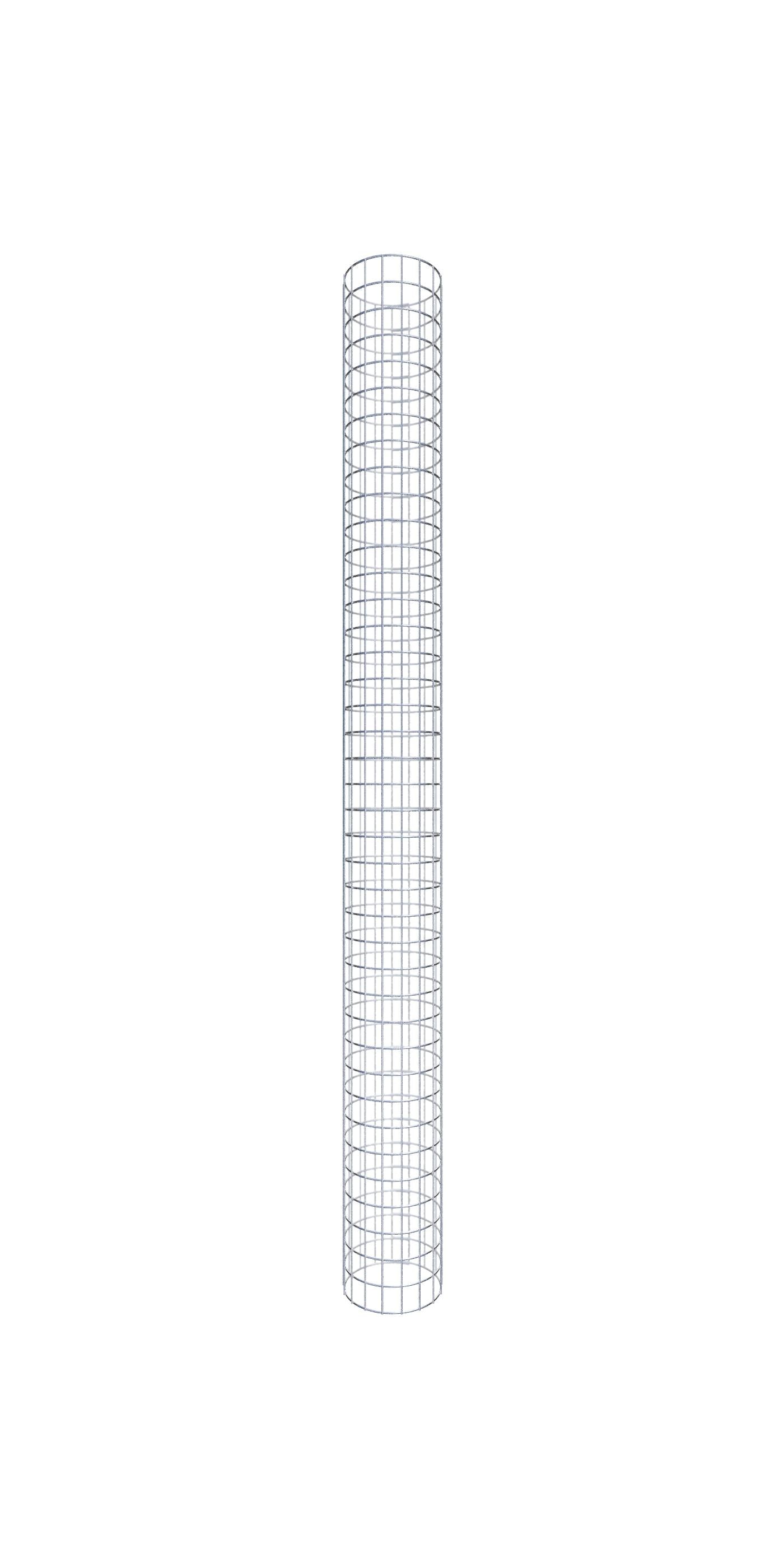 Colonne de gabion ronde, galvanisée à chaud, diamètre 27 cm, hauteur 200 cm, MW 5 cm x 10 cm