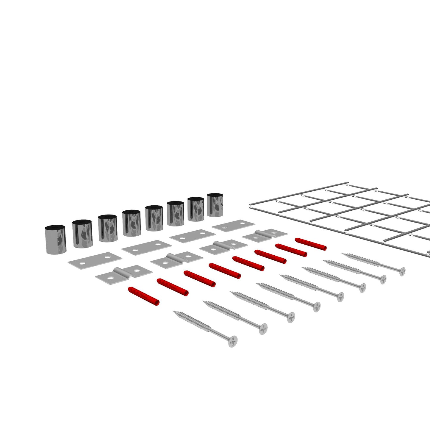 Grille décorative / treillis (matériel de montage inclus) Mailles 5 x 5 cm