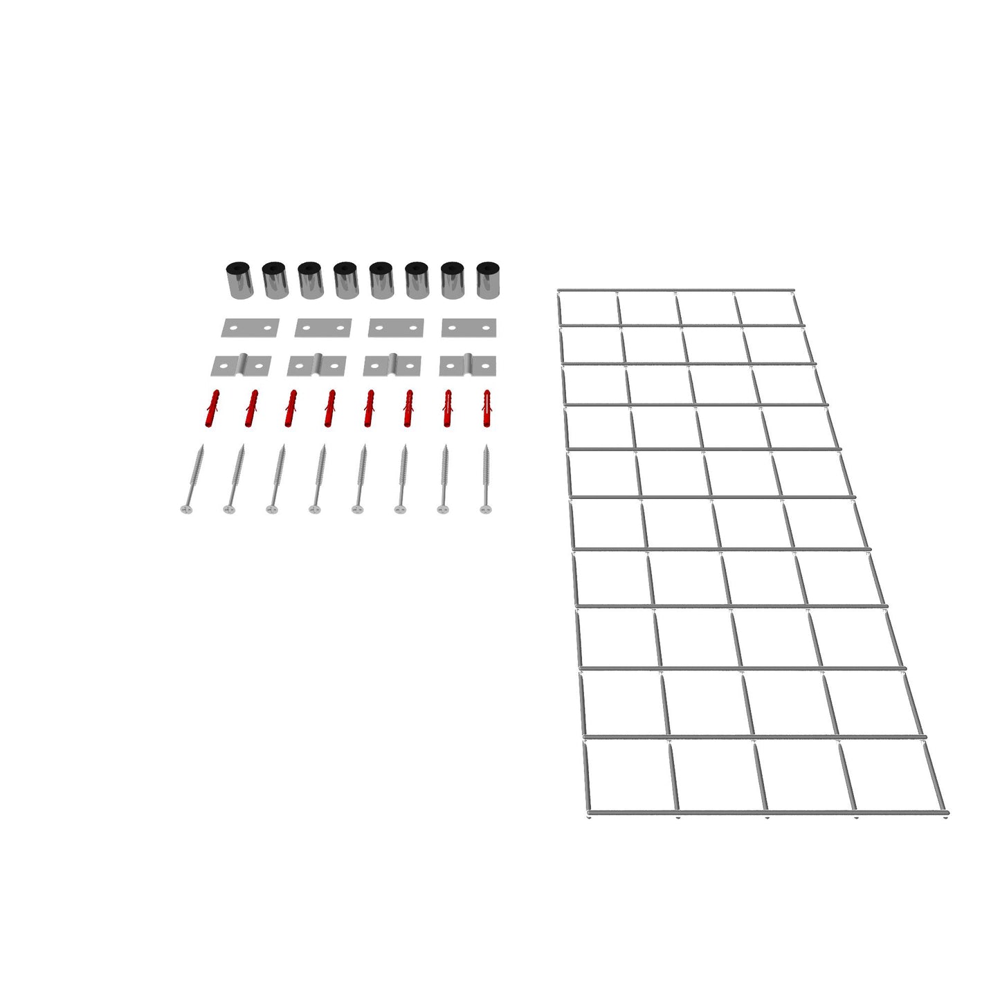 Grille décorative / treillis (matériel de montage inclus) Mailles 5 x 5 cm