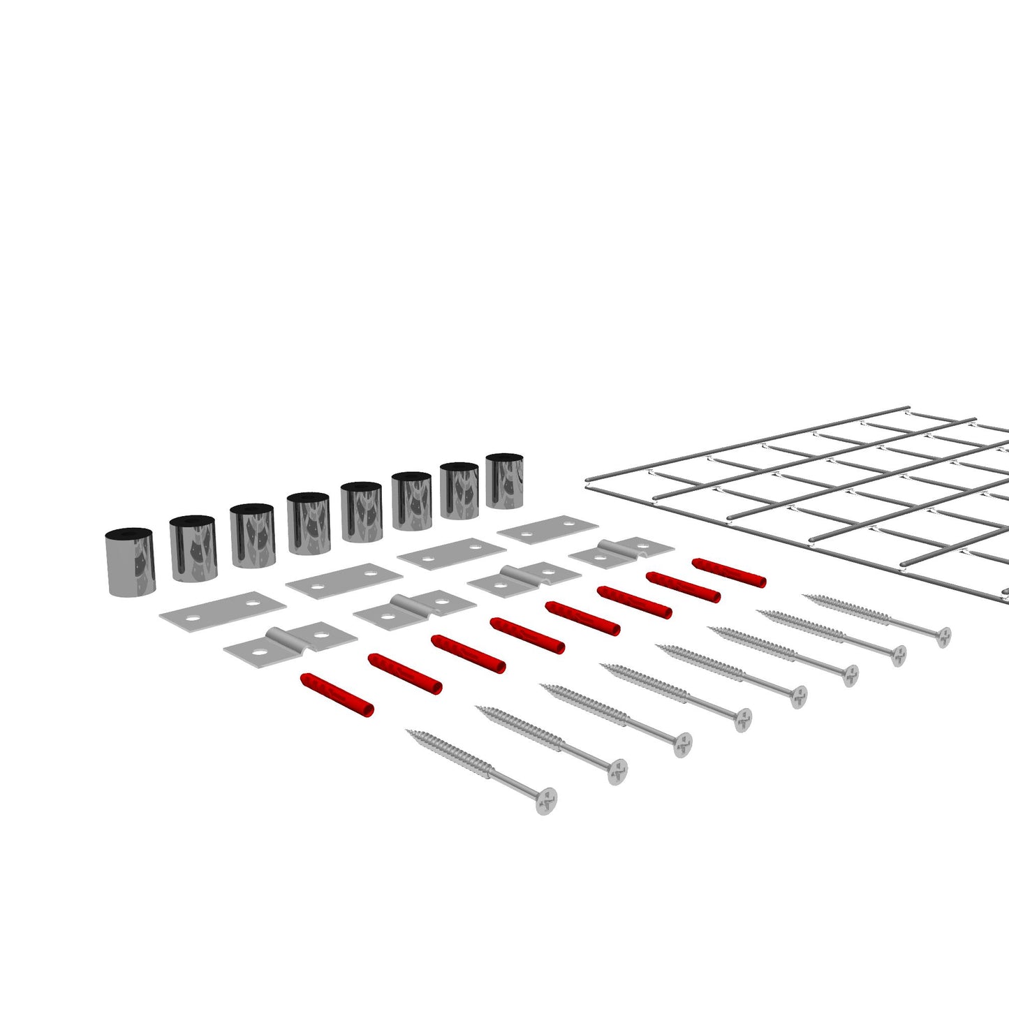 Grille décorative / treillis (matériel de montage inclus) Mailles 5 x 5 cm