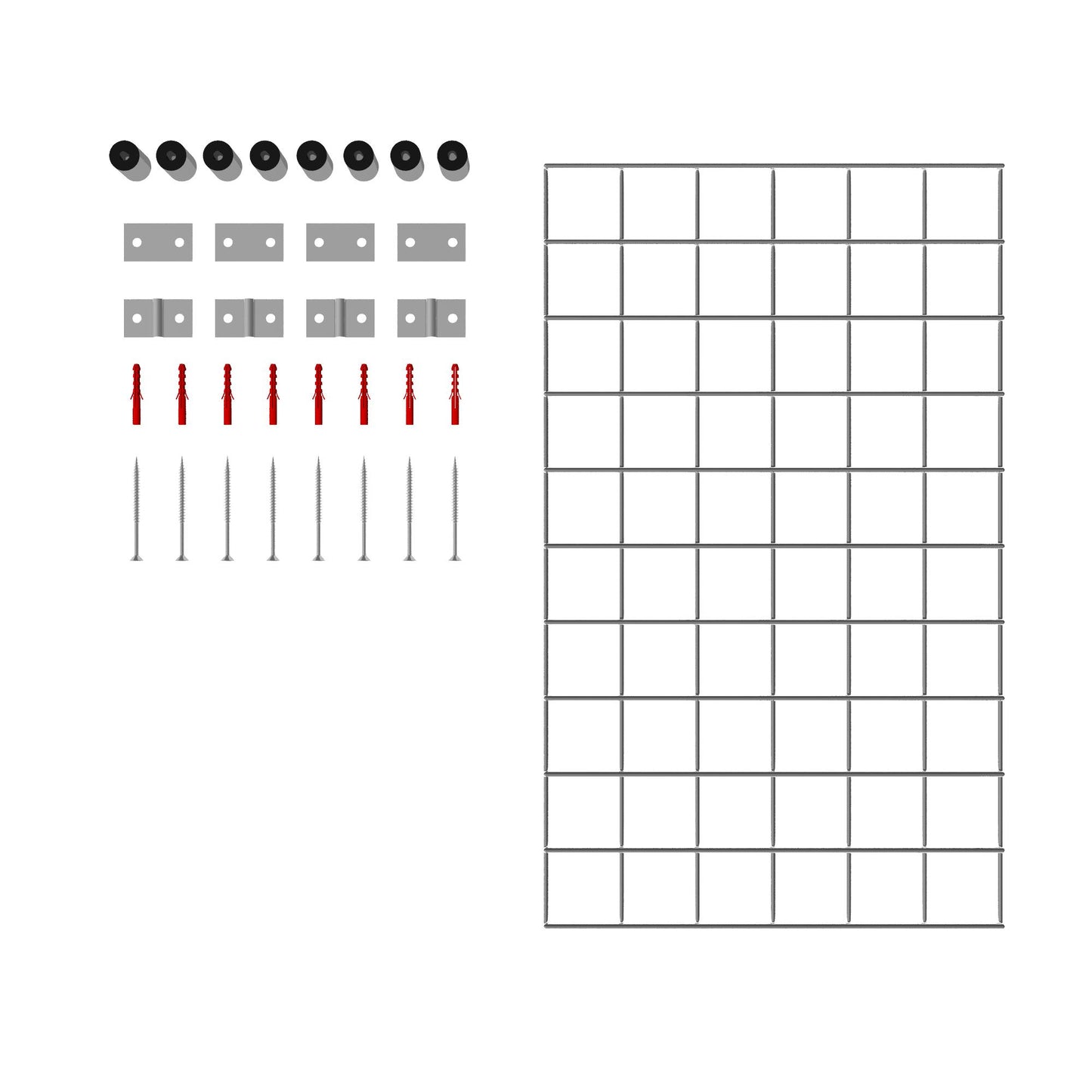 Grille décorative / treillis (matériel de montage inclus) Mailles 5 x 5 cm