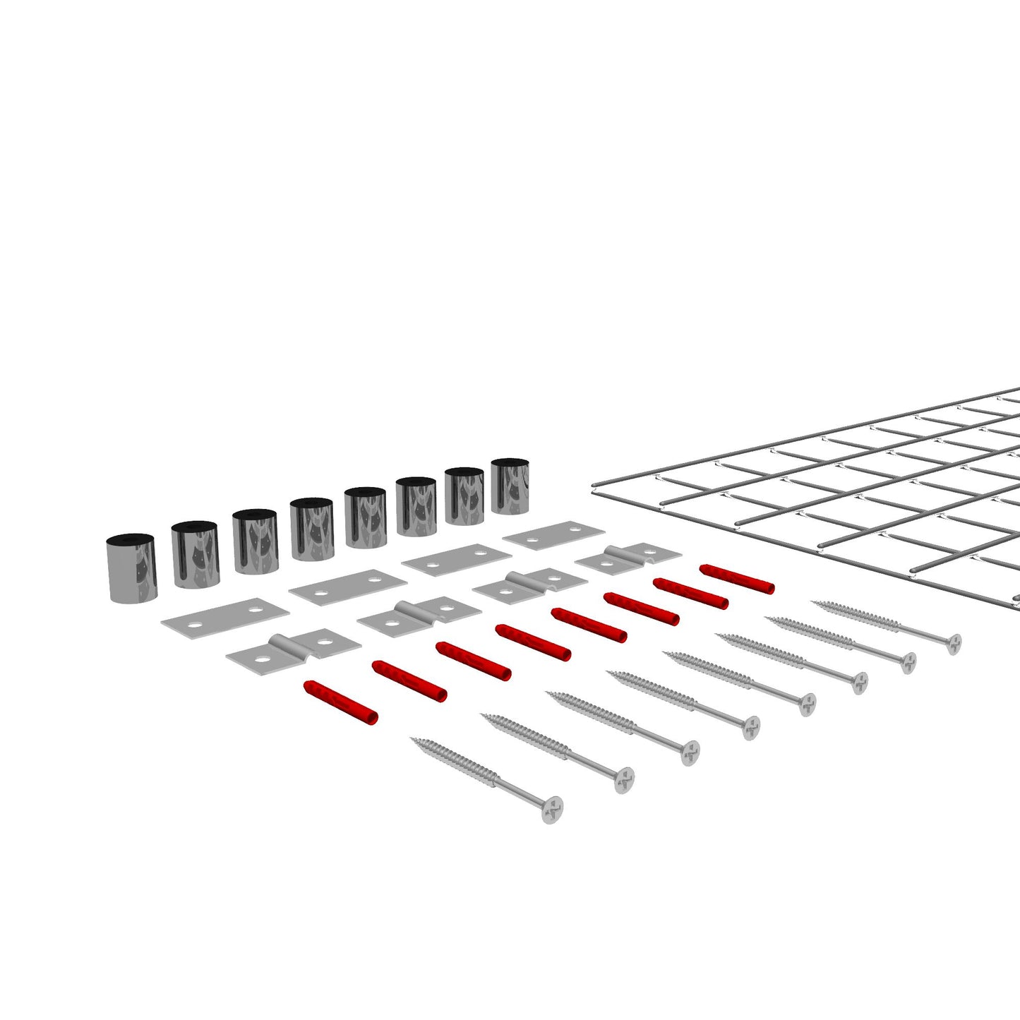 Grille décorative / treillis (matériel de montage inclus) Mailles 5 x 5 cm