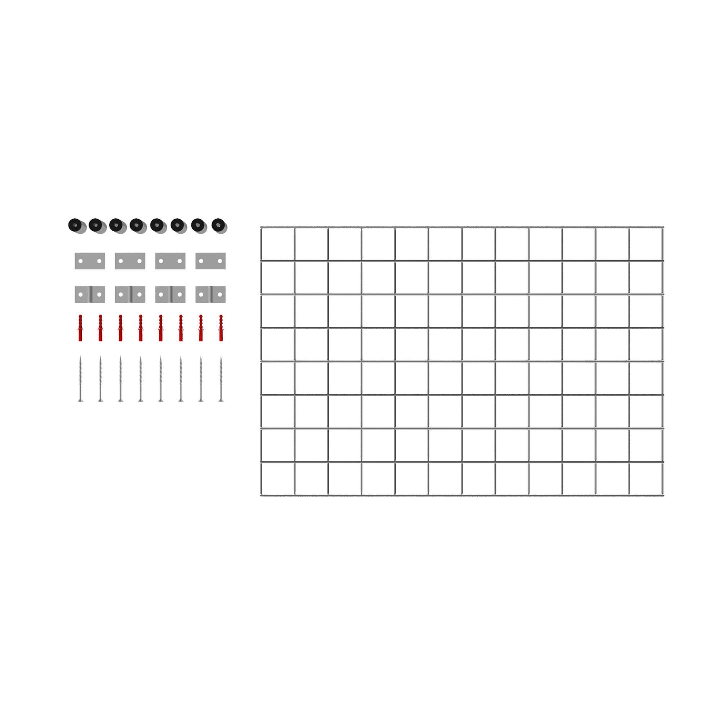 Grille décorative / treillis (matériel de montage inclus) Mailles 5 x 5 cm