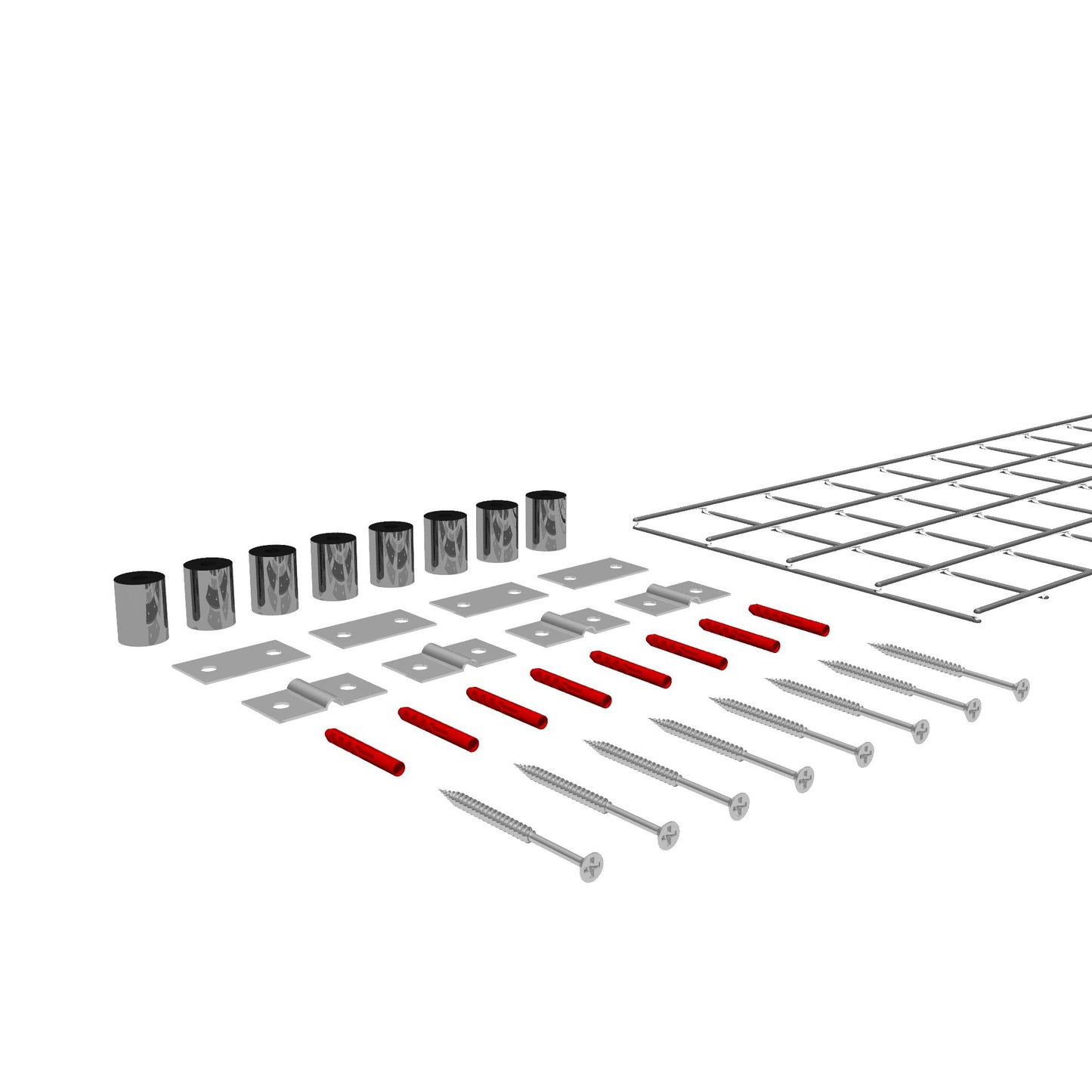 Grille décorative / treillis (matériel de montage inclus) Mailles 5 x 5 cm