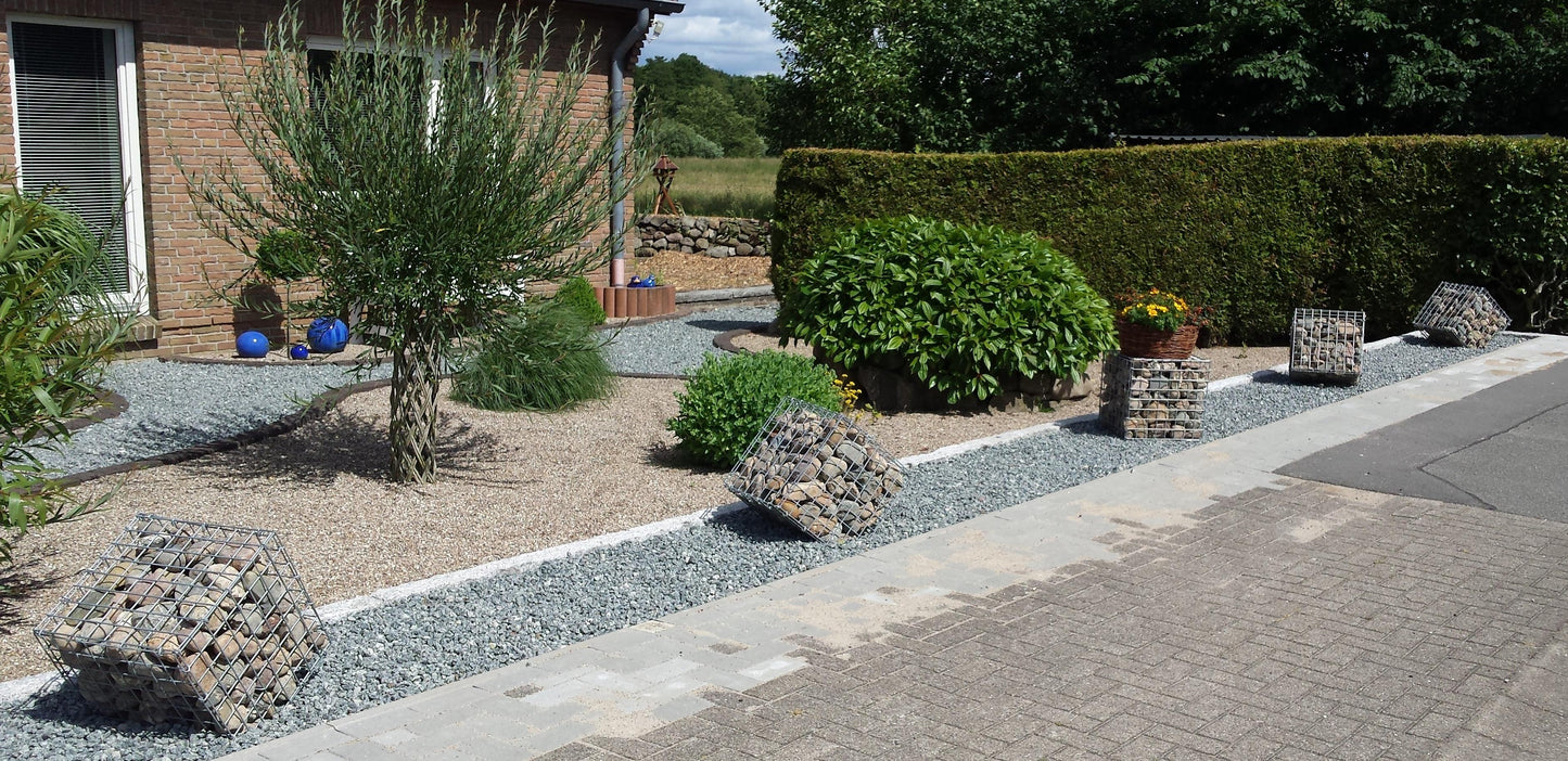 Gabion 40 cm x 40 cm x 40 cm (L x H x P), mailles 5 cm x 5 cm, anneau en C
