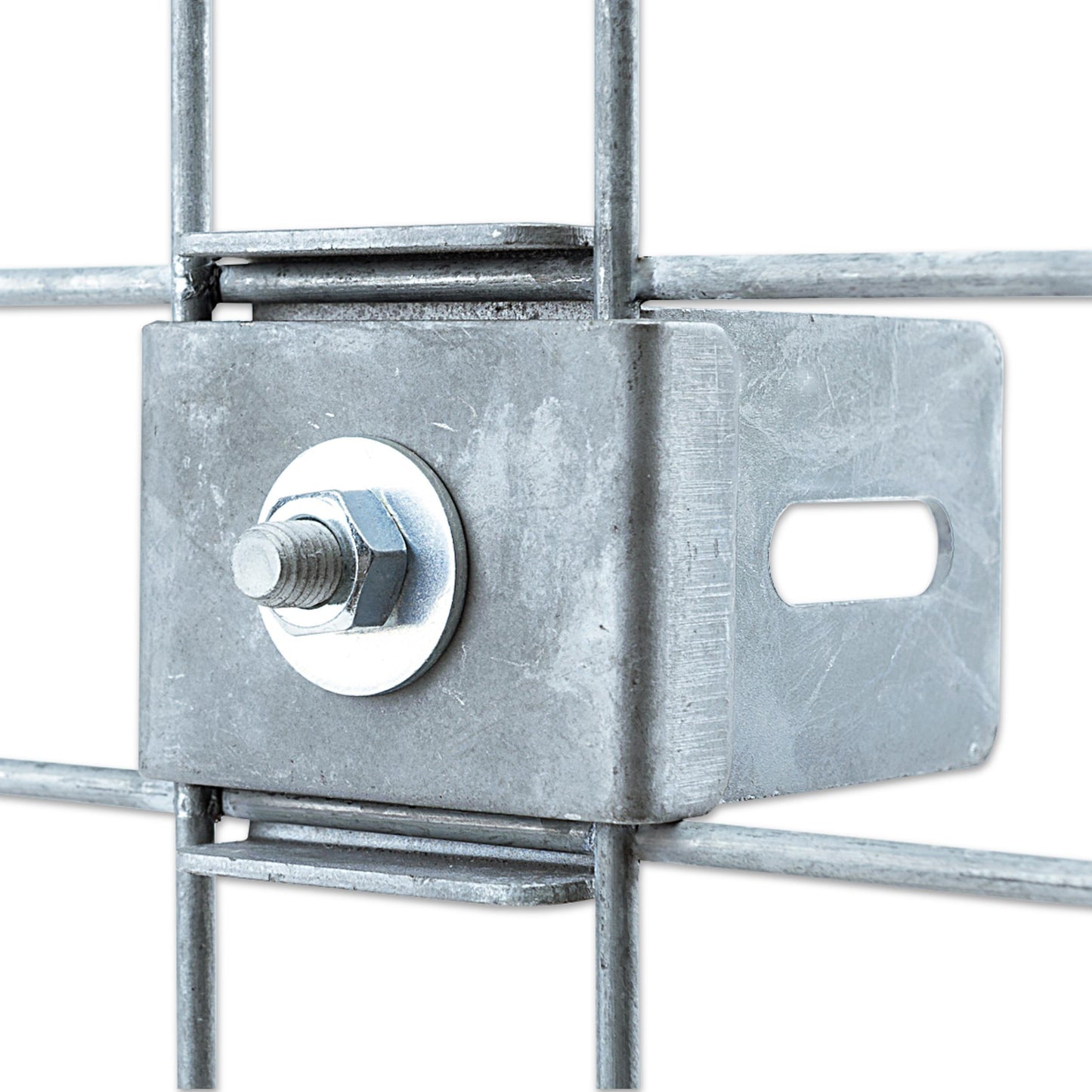Clamp with fence holder Mesh width 5 cm x 5 cm, galvanized