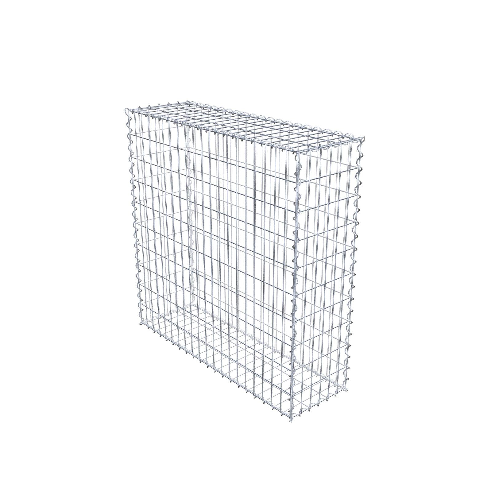 2er Set Gabionen 100 cm x 100 cm x 30 cm (L x H x T), Maschenweite 5 x 10 cm, Spirale