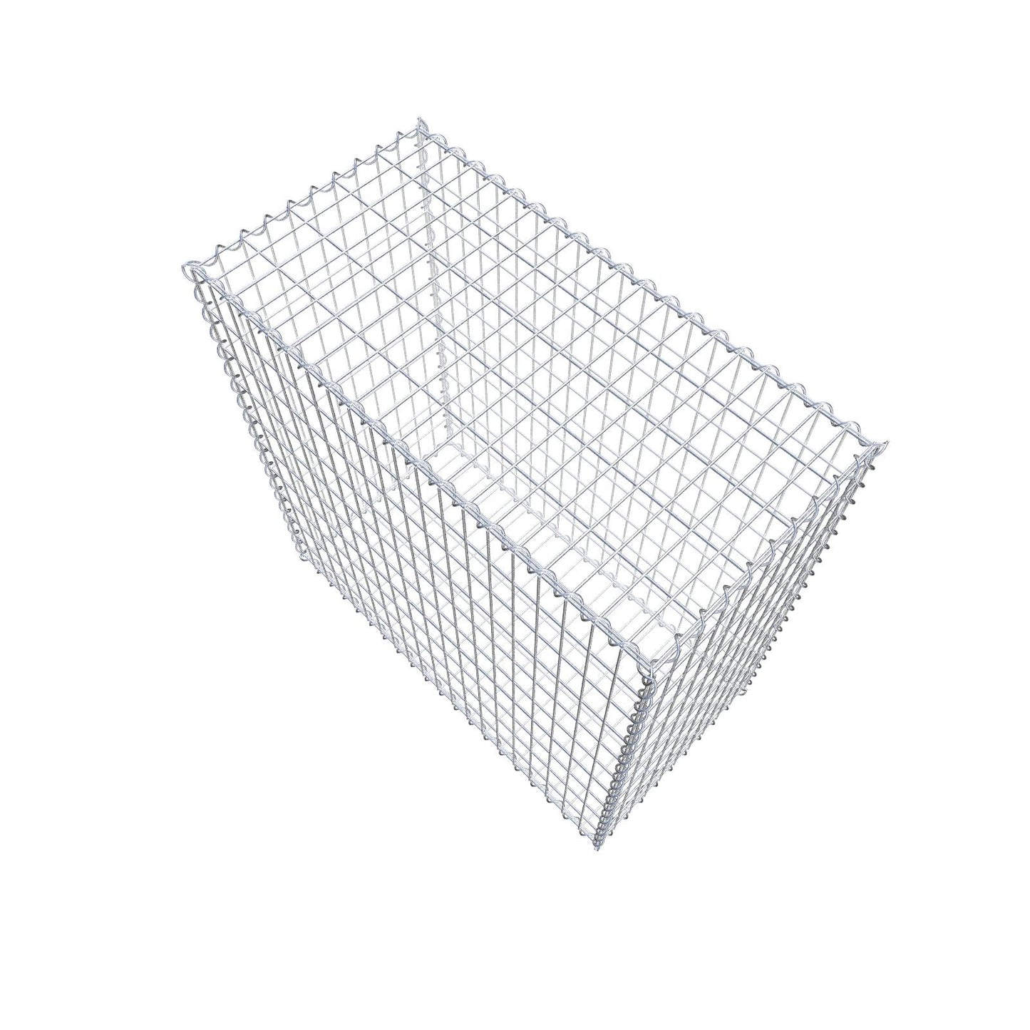 Lot de 2 gabions 100 cm x 100 cm x 50 cm (L x H x P), mailles 5 x 10 cm, spirale