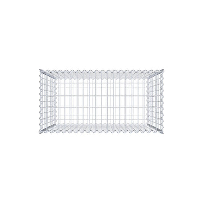 Lot de 2 gabions 100 cm x 100 cm x 50 cm (L x H x P), mailles 5 x 10 cm, spirale