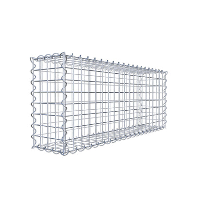 Set of 2 gabions 100 cm x 40 cm x 20 cm (L x H x D), mesh size 5 x 5 cm, spiral