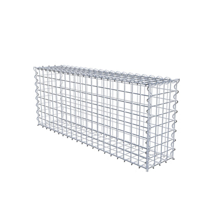 Set of 2 gabions 100 cm x 40 cm x 20 cm (L x H x D), mesh size 5 x 5 cm, spiral