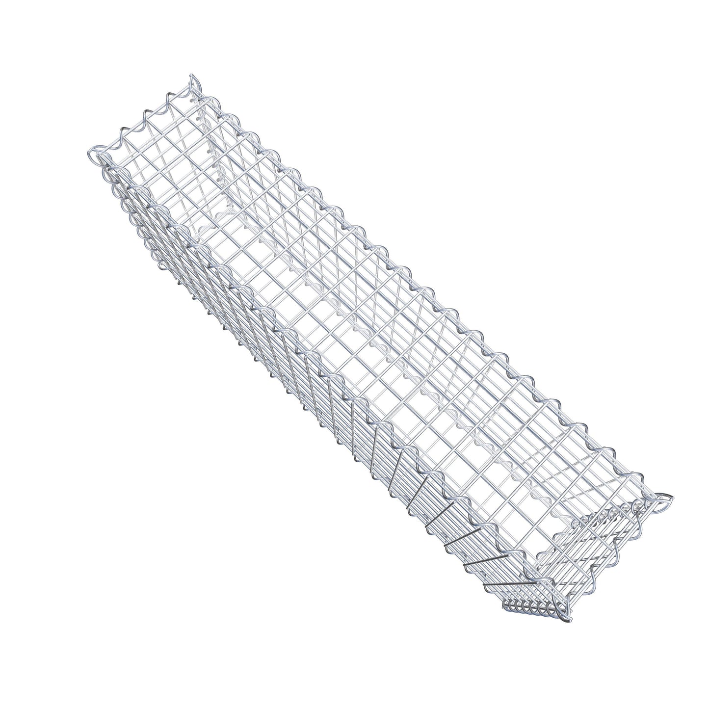 Set of 2 gabions 100 cm x 40 cm x 20 cm (L x H x D), mesh size 5 x 5 cm, spiral