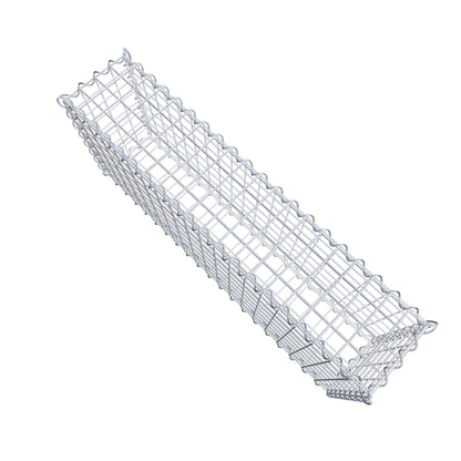 Set of 2 gabions 100 cm x 40 cm x 20 cm (L x H x D), mesh size 5 x 5 cm, spiral