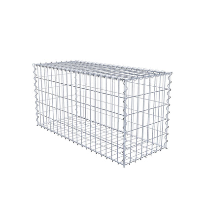 Lot de 2 gabions 100 cm x 50 cm x 40 cm (L x H x P), mailles 5 x 10 cm, spirale