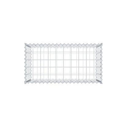 Sats med 2 gabioner 100 cm x 50 cm x 50 cm (L x H x D), maskstorlek 10 x 10 cm, spiral