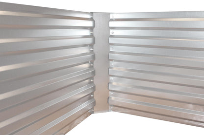 Hochbeet aus verzinktem Blech mit Aufsatz - Maße ohne Aufsatz: 184 x 60 x 90 cm (L x H x T, Pflanzmaß)