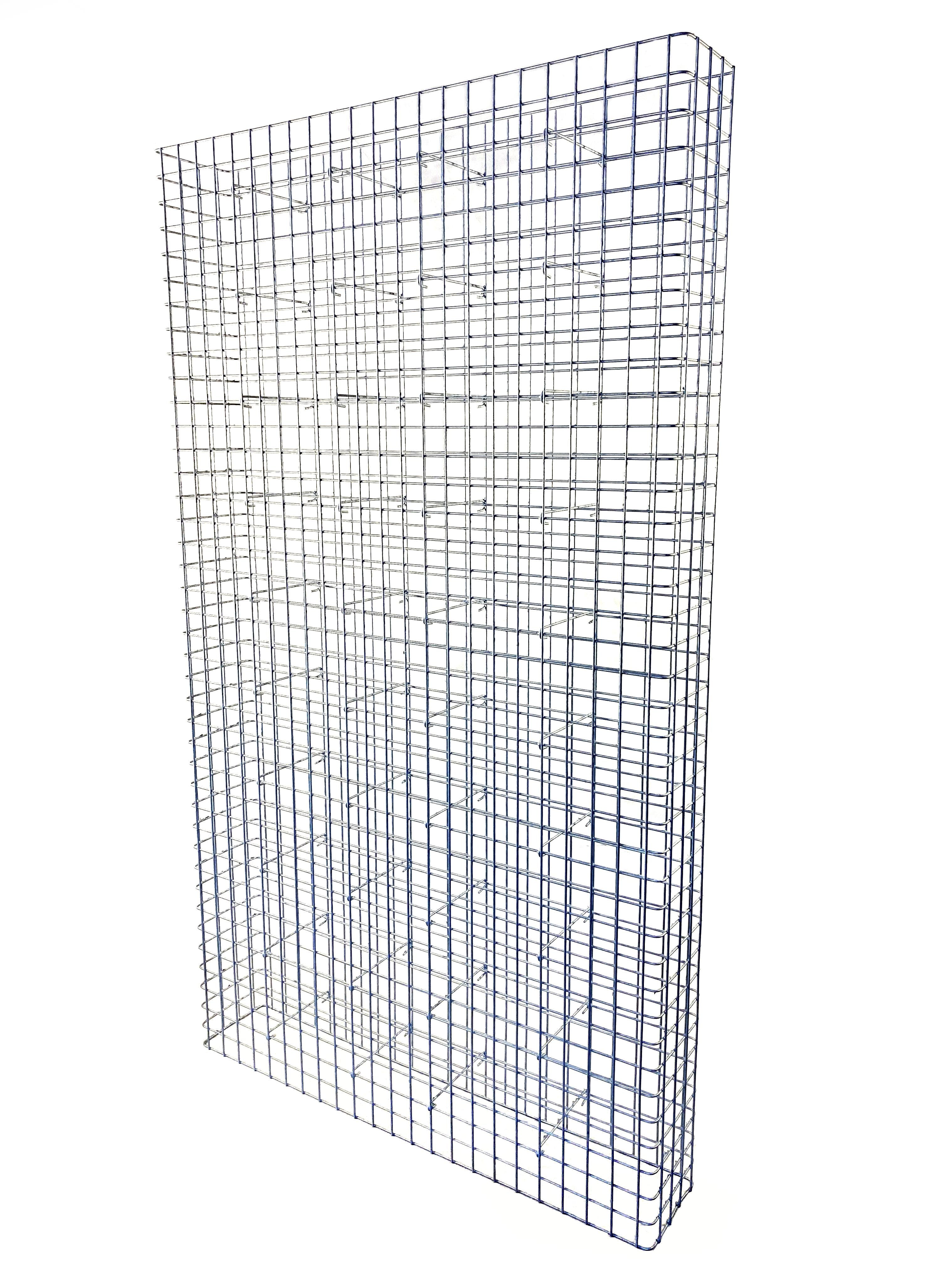 Gabion galvanisé à chaud 117 cm x 200 cm x 22 cm, maille 5 cm x 5 cm, entièrement soudé