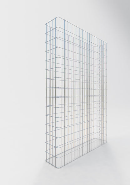 Schanskorfomheining lengte 102 cm, hoogte 200 cm, diepte 22 cm, maaswijdte 5 x 10 cm