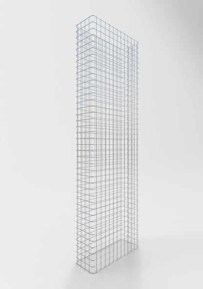 Gabion fence length 62 cm, height 160 cm, depth 22 cm, mesh size 5 x 5 cm