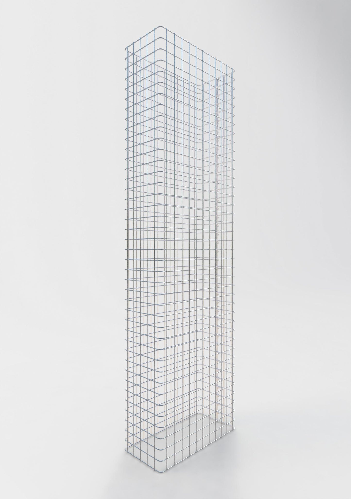 Valla de gaviones longitud 57 cm, altura 200 cm, profundidad 27 cm, malla 5 x 5 cm