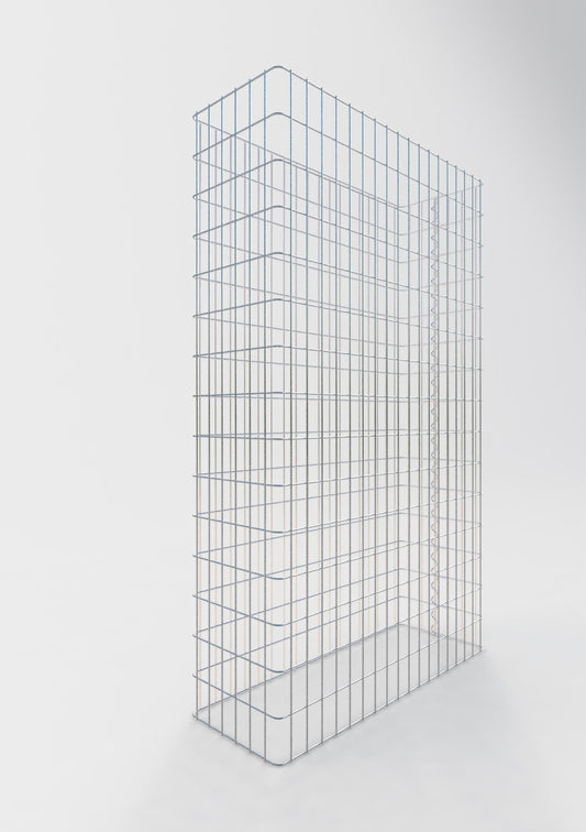 Comprimento da cerca de gabião 92 cm, altura 200 cm, profundidade 32 cm, tamanho da malha 5 x 10 cm