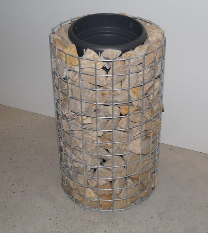 Bloemzuil hoogte 62 cm rond, diameter 37 cm, MW 5 x 5 cm, thermisch verzinkt incl. pot