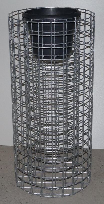 Blomsterpelare Höjd 82 cm rund, diameter 37 cm, MW 5 x 5 cm, varmförzinkad inkl. kruka