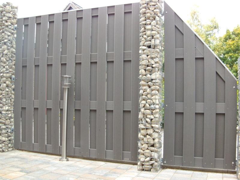 Colonne de gabion carrée 22 cm x 22 cm, 230 cm de hauteur, MW 5 cm x 5 cm