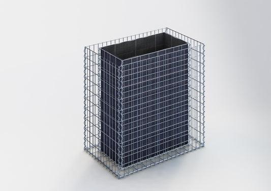 Högbädd, fyrkantig 100 cm x 100 cm x 60 cm (L x H x D), maskstorlek 5 x 10 cm, väggtjocklek 10 cm