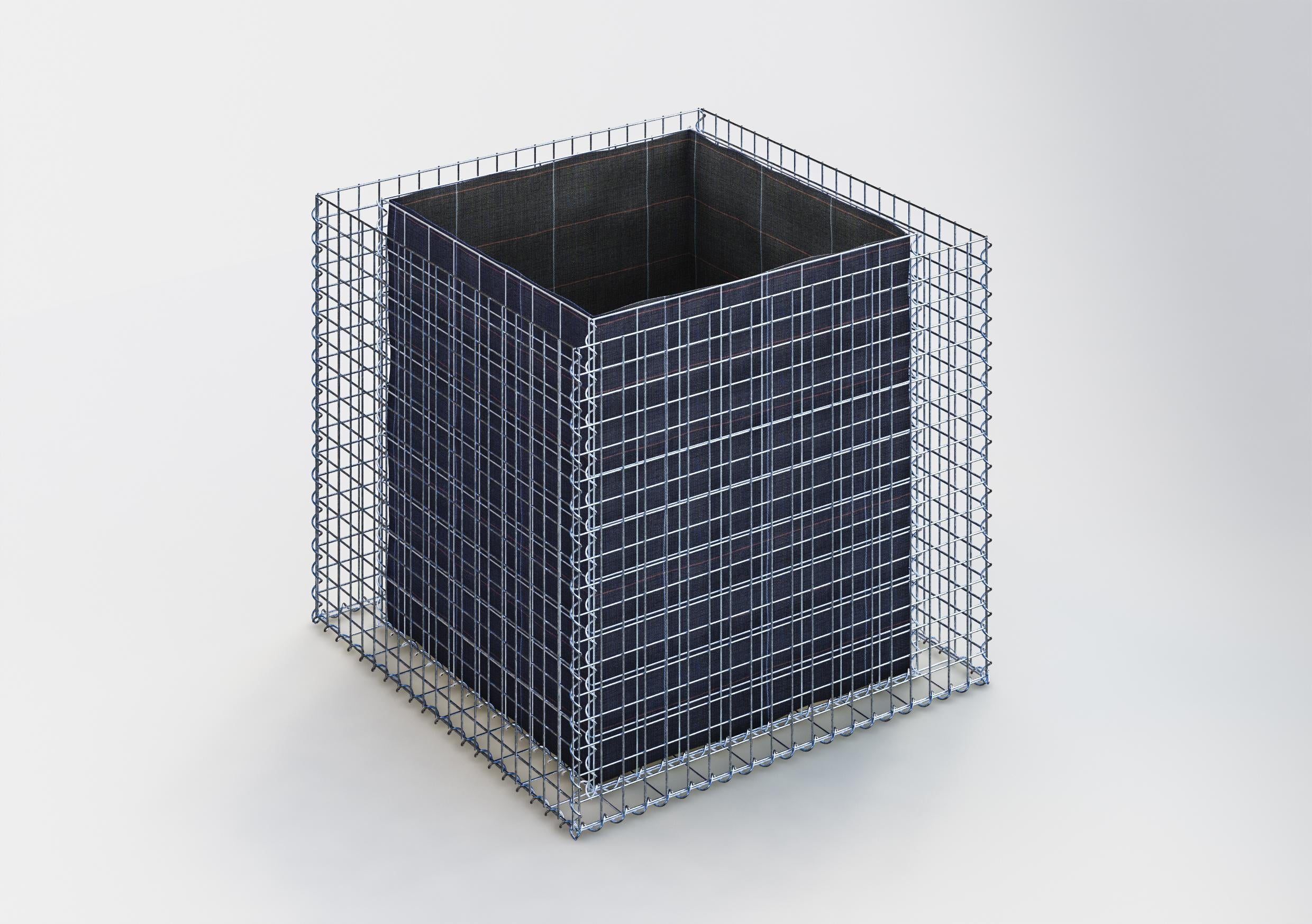 Højseng firkantet 100 cm x 90 cm x 100 cm (L x H x D), maskestørrelse 5 x 5 cm, vægtykkelse 10 cm