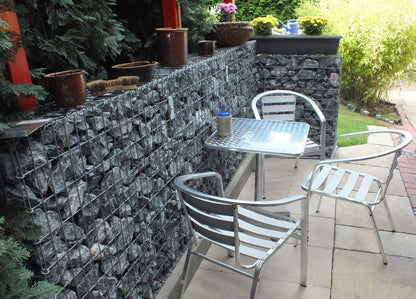 Gabion 100 cm x 100 cm x 20 cm (L x H x P), mailles 5 cm x 10 cm, spirale