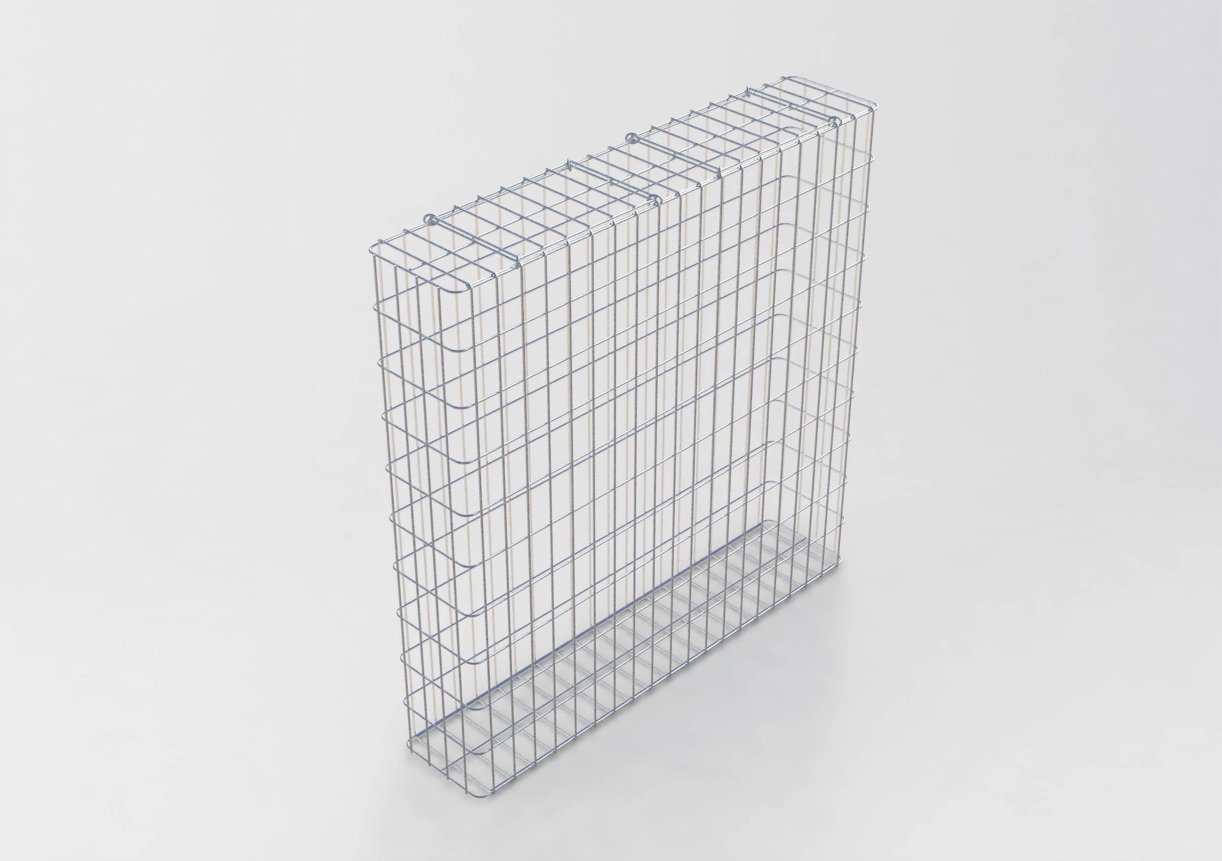 Gavión galvanizado en caliente 102 cm x 102 cm x 22 cm, malla 5 cm x 10 cm, totalmente soldado