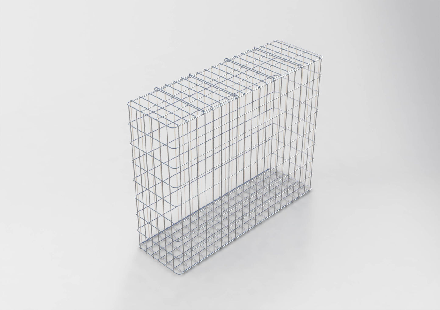 Gabion varmgalvaniseret 102 cm x 82 cm x 32 cm, maskestørrelse 5 cm x 10 cm, fuldsvejset