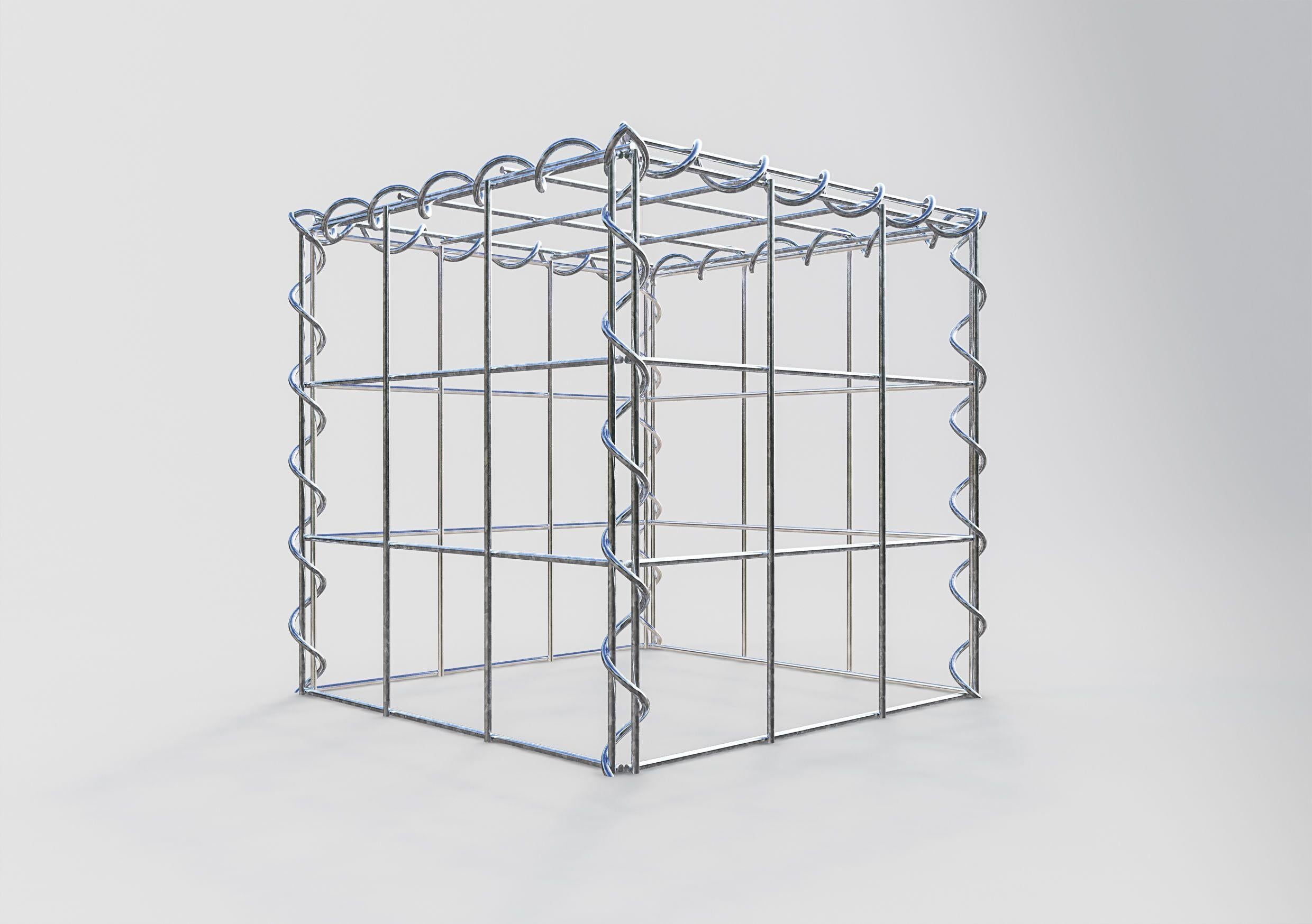 Gabion sur toile type 3 30 cm x 30 cm x 30 cm (L x H x P), maille 10 cm x 10 cm, spirale