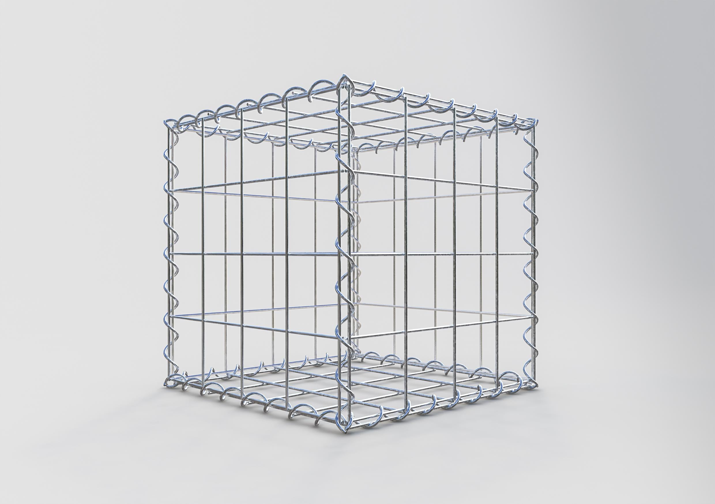 Gabion 40 cm x 40 cm x 40 cm (L x H x P), maille 10 cm x 10 cm, spirale